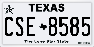 TX license plate CSE8585