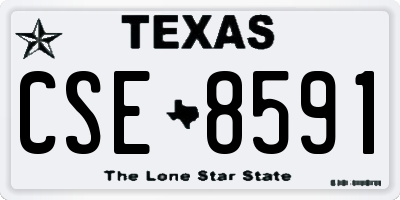 TX license plate CSE8591