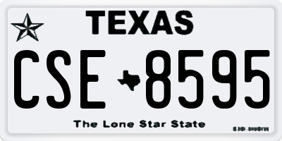 TX license plate CSE8595