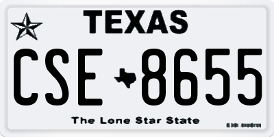 TX license plate CSE8655