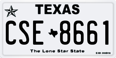 TX license plate CSE8661