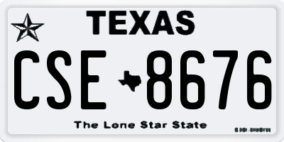 TX license plate CSE8676