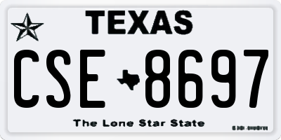 TX license plate CSE8697