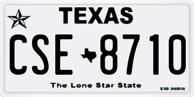 TX license plate CSE8710