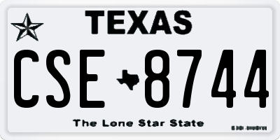 TX license plate CSE8744