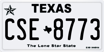 TX license plate CSE8773