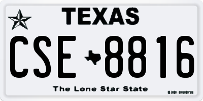 TX license plate CSE8816