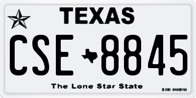 TX license plate CSE8845