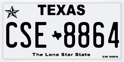 TX license plate CSE8864