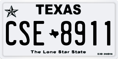 TX license plate CSE8911