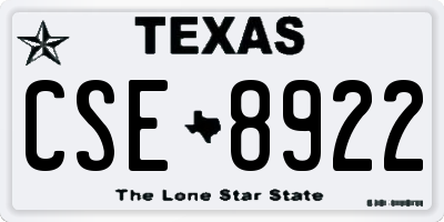 TX license plate CSE8922