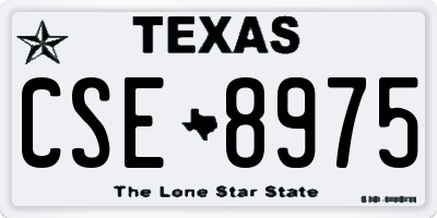 TX license plate CSE8975
