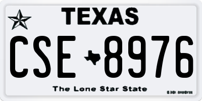 TX license plate CSE8976