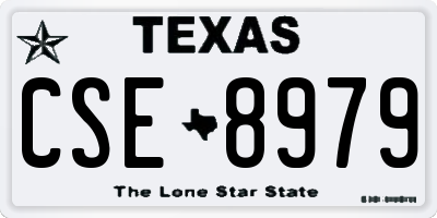 TX license plate CSE8979