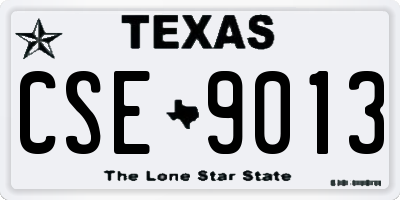 TX license plate CSE9013