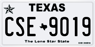 TX license plate CSE9019
