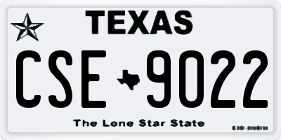 TX license plate CSE9022