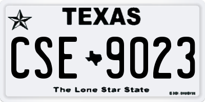 TX license plate CSE9023