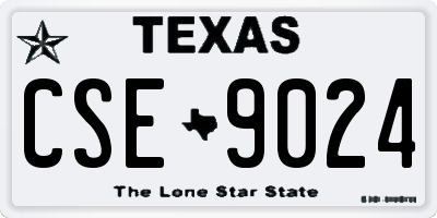 TX license plate CSE9024