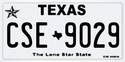 TX license plate CSE9029