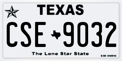 TX license plate CSE9032