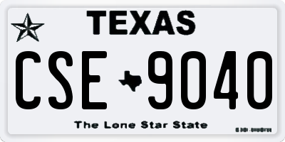 TX license plate CSE9040