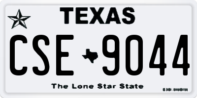 TX license plate CSE9044