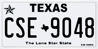 TX license plate CSE9048