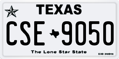 TX license plate CSE9050