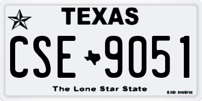 TX license plate CSE9051