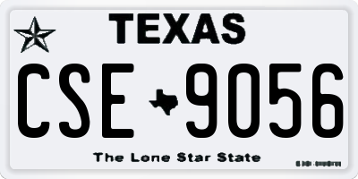 TX license plate CSE9056