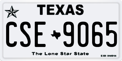 TX license plate CSE9065