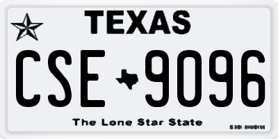 TX license plate CSE9096