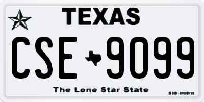 TX license plate CSE9099