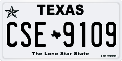 TX license plate CSE9109
