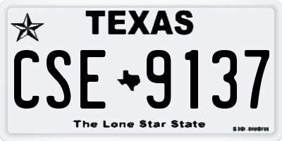 TX license plate CSE9137
