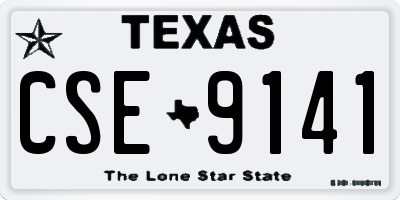 TX license plate CSE9141