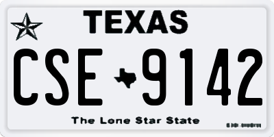 TX license plate CSE9142