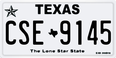 TX license plate CSE9145