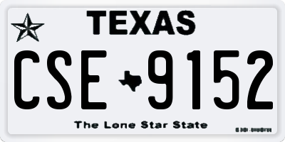 TX license plate CSE9152