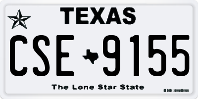 TX license plate CSE9155