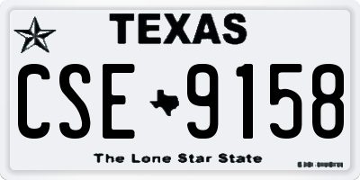 TX license plate CSE9158