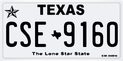 TX license plate CSE9160