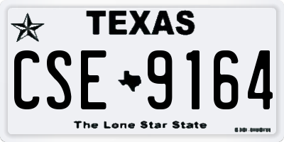 TX license plate CSE9164