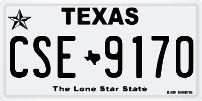 TX license plate CSE9170