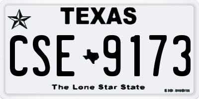 TX license plate CSE9173