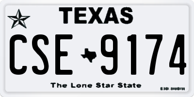 TX license plate CSE9174