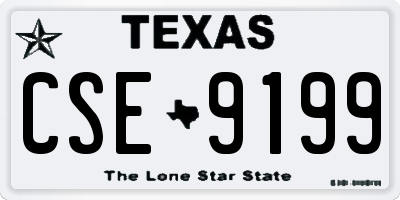 TX license plate CSE9199