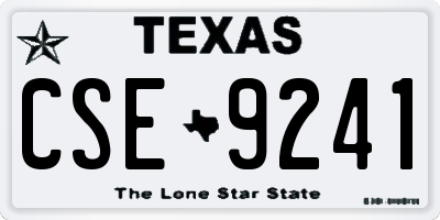 TX license plate CSE9241