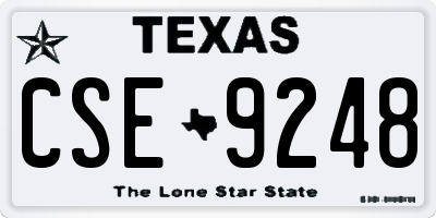 TX license plate CSE9248
